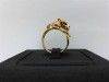天然鑽石戒指 15P共約0.3ct 美洲豹造型款 黃18K戒指 n0414