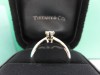 Tiffany&Co. 蒂芬妮 鑽石戒指 0.19ct H/VVS1/3EX H&A PT950 n0094