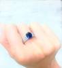 天然藍寶石鑽戒 藍寶石2ct 白14k金 n0703-09