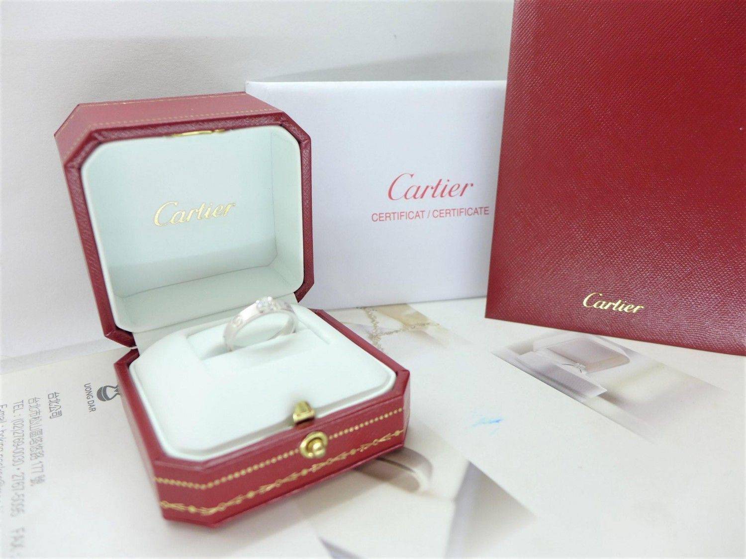 Cartier 卡地亞 solitaire love 0.24ct F/IF/3EX 49號 m1447