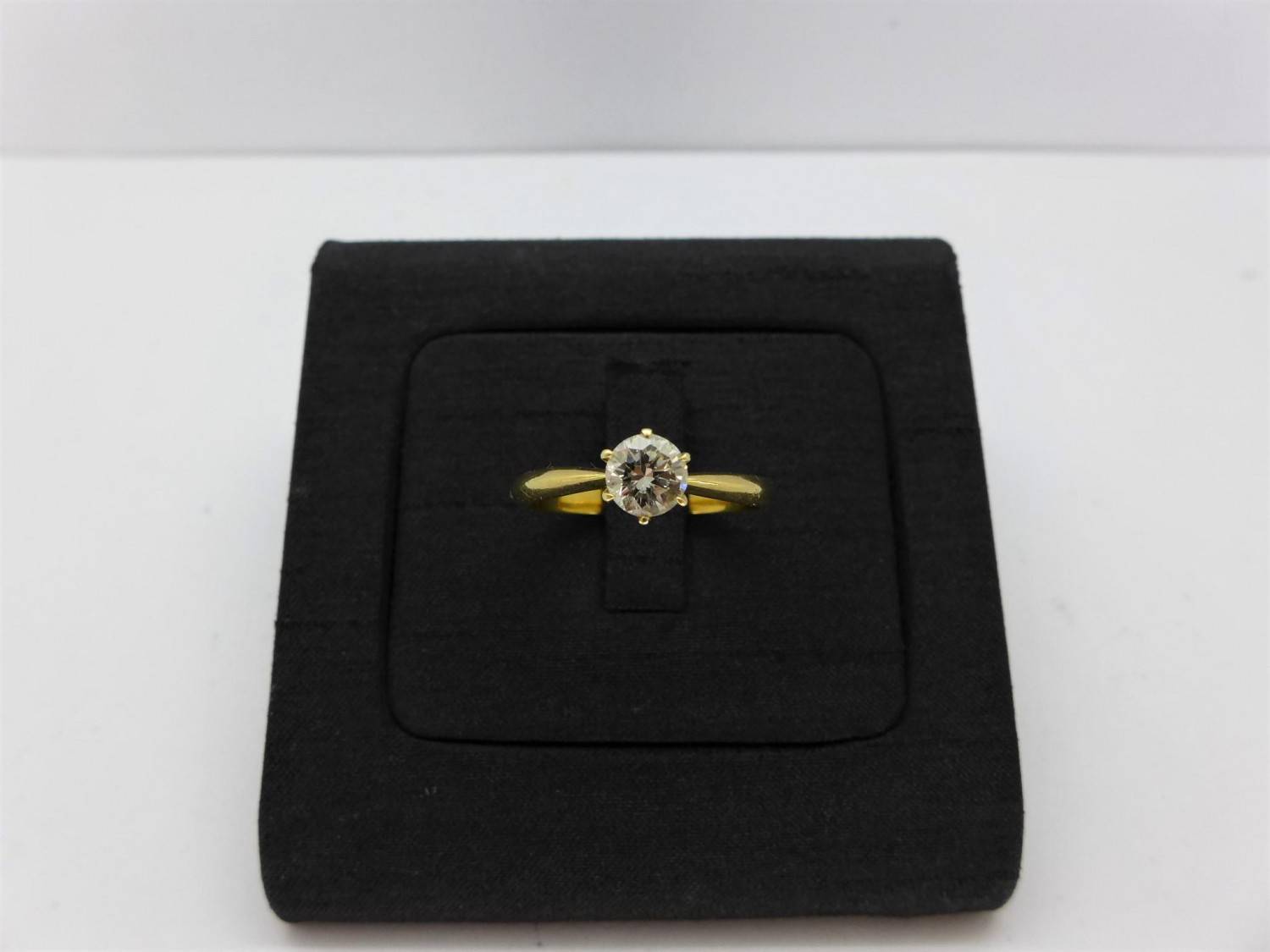 天然鑽石戒指 0.59ct F/VS2/車工完美 黃18K F9974-01