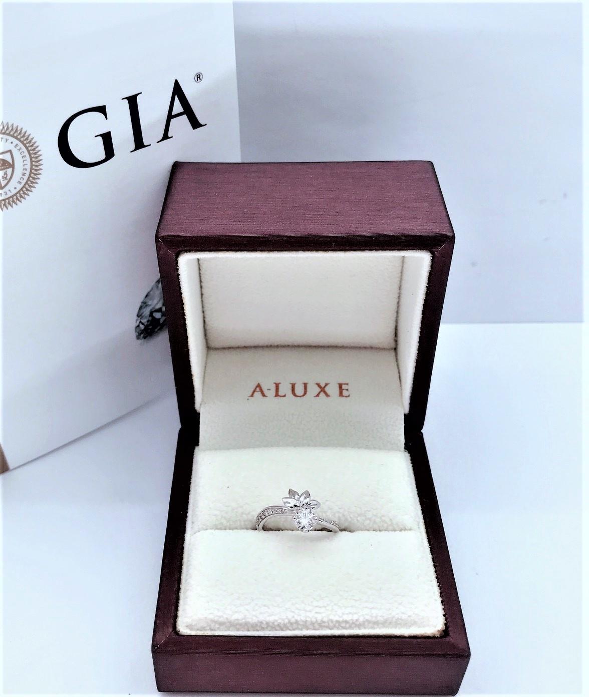 ALUXE GIA鑽石戒指 0.30ct E/VS2/3EX H&A 18K F0358