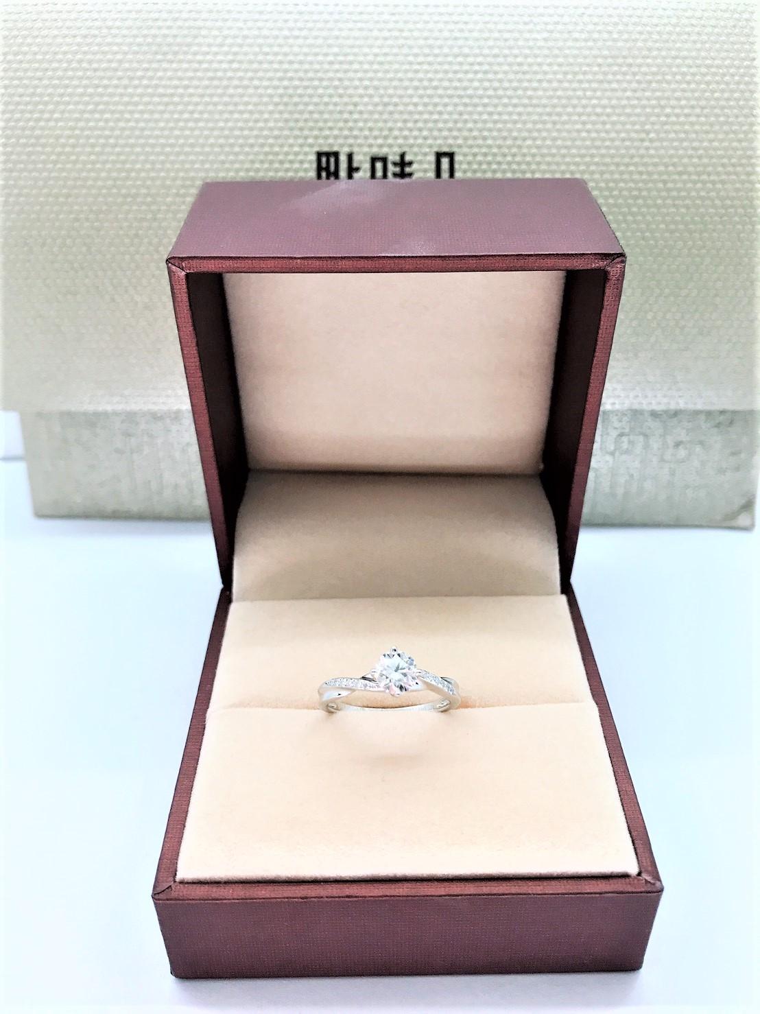 Emphasis 點睛品 天然鑽石戒指 0.51ct F/VVS2 配鑽0.05分 H&A PT900 n0752