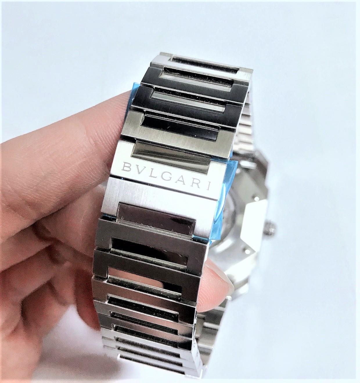 BVLGARI 寶格麗 OCTO 102031 黑色面盤 八角形多稜角設計錶圈 自動上鍊 41mm n0754